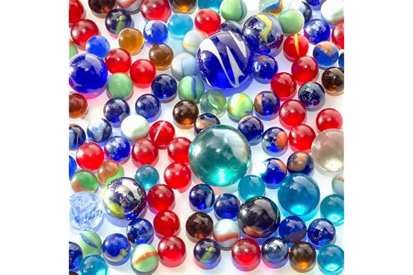 HAKACC Färgglada glaskulor, 680 g, glaskulor, barnkulor, glasdekoration, leksak för spelmaskin, växtdekoration