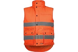 Work Team Chaleco Multibolsillos de Alta Visibilidad con Cintas Reflectantes Hombre
