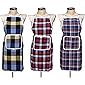 Waterproof Cotton Kitchen Multi Colour Apron with Front Pocket - Set of 3(Color and Design May Vary)
