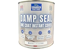SIRAMICO COATINGS The Dampseal One Coat | 1 Litre I Seals Damp And Mould Stains In One Coat By Brush Or Roller (White)