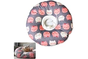 LINGJIA Collerette Chat Anti Lechage, Collerettes pour Chats, Collier pour Chat, Collier pour Chien 16-30cm, Collier de Protection pour Animaux, Collier Réglable, Collier Souple, Collier Anti Morsure