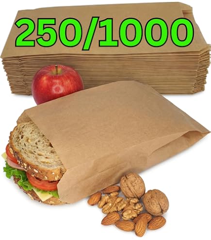 Pack De 500 Bolsas De Papel Blanco Forradas, Tamaño 7x9x12 Pulgadas, Ideales Para Pollo, Costillas, Pan, Etc., Marca Majestic, Fabricadas En Reino Unido, Reutilizables