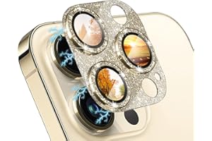 WoPail Glitzer Kameraschutz für iPhone 14 Pro/iPhone 14 Pro Max, Kamera Schutzfolie Glas 9H Härte Anti-Kratz Bling Pulver Diamant Camera Glas für iPhone 14 Pro/iPhone 14 Pro Max - Gold