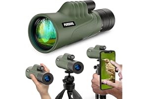 PURSUAL 20x42 High Power Monocular Telescope with Smartphone Holder & Tripod for Adults & Kids, Waterproof FMC HD Lens & Scope for Bird Watching, Camping, Hiking, Hunting, Concert, Wildlife, Travel