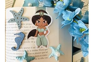 ACARICIANDO PAPEL CON HISTORIAS Marcapáginas magnéticos artesanales inspirados en Harry Potter, Disney, Star Wars, Videojuegos, Animales Fantásticos (Jasmine Chibi (Aladdin))