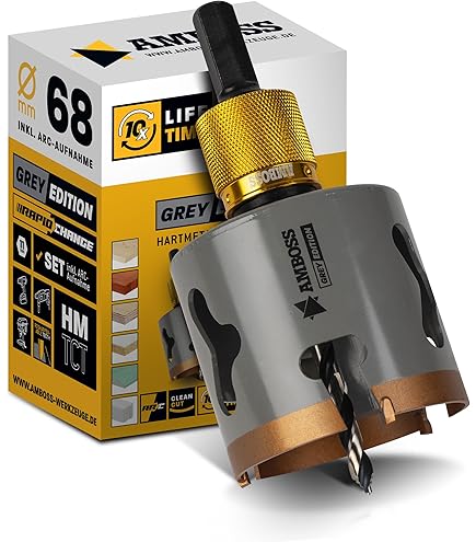 Mandrex SuperXcut Gatzaagset, 14-delige hardmetalen tanden met 60 mm zaagdiepte voor hout, MDF en stucwerk, MHSD1001, 20-76 mm