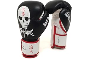 Sphinx Gear Blackstorm Skull, Guanto da Boxe Unisex-Adulto, Nero, 10 oz