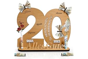 AOMAIGAD Libro de Visitas de Letrero de Madera ,2023 Tarjeta felicitacion 20 años Cumpleaños Regalos - Aniversario Bodas Regalos - de Madera Libro de Visitas- Cumpleaños Dinero Regalo Letrero de Madera (20)