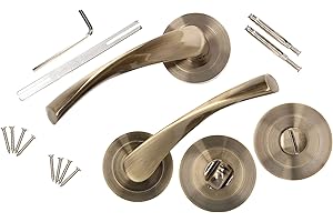 KOTARBAU® - Maniglia per porta, patinata, per WC, universale