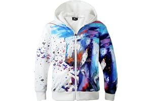 LLdress Sudadera con Capucha para niños Sudadera Capucha para niños Cremallera Chaqueta Polar Chaqueta Capucha cálida Sudadera Casual de Invierno Ourdoor Forro Polar Chaqueta Capucha Jersey