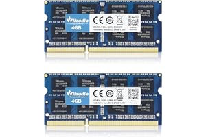 8GB Kit (2x4GB) DDR3/DDR3L Laptop Memória RAM 1600MHz CL11 SODIMM Wlizedle Computador Módulo de Memória PC3-12800 /PC3L-12800 204-Pin 1.35V/1.5V Notebook Memory para Ordenadores portátiles, Azul