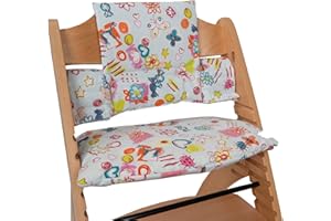 BABYLINE Funda Cojín para Trona Stokke. Compatible con Stokke, Stokke Tripp Trapp, Trip Trap Stokke, Stokke Trona Evolutiva y Stokke Trona (Caramelo Azul)