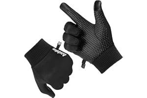 Andake Guantes con Pantalla Táctil, Unisex Cálidos y Resistentes al Viento para Deportes al Aire Libre en Invierno y Otoño