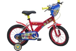 albri 14 Pulgadas, Bicicleta Mickey Mouse Niño, Rojo