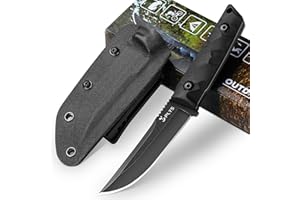 Plys Coltello da Caccia A Lama Fissa per Esterni, Lunghezza 10,3 cm, In Acciaio Inossidabile, Impugnatura in G10, Coltello da Sopravvivenza Nella Giungla, Campeggio, Escursionismo, Immersioni