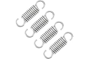GUNGY Zugfedern mit Haken Edelstahl Zugfeder Spannfeder 40mm Außendurchmesser 12mm Drahtdurchmesser 2,0 mm Maximale Zugkraft 12,3kg 2,0x12x40mm 4 Stück