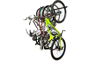 StoreYourBoard 5 Bike Storage Rack, Cycling Wall Mount Hook System, Home and Garage Adjustable Bicycle Hanging Organizer