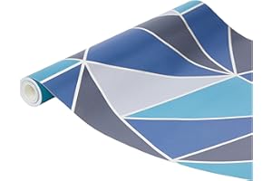 FINE DECOR Fine Décor FD42001 UK Apex Geo Sidewall Wallpaper, Aqua/Navy