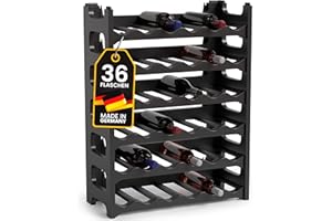 AP ALPFA GMBH Alpfa Flaschenregal anthrazit für 36 Flaschen - Made in Germany