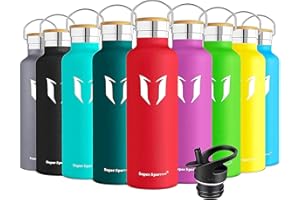 Super Sparrow Borraccia Termica, Bottiglia Termica Senza Perdite - 350ml, 500ml, 620ml, 750ml, 1L - Senza BPA Borracce, per Bambini, Scuola, Sport, Campeggio, Yoga, Palestra, Ciclismo