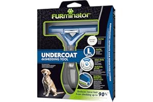 Furminator T691656 Zgrzebło do Pielęgnacji Sierści Dużych Psów, L, Czarny/Niebieski