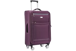 DK Luggage Starlite Lightweight WLS08 Medium 24" Suitcases 4 Wheel Spinner Purple