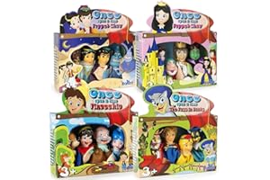 Leomark Marionnettes à Mains pour Les Enfants - 4 Contes de fées -Jouet créatif pour Filles et garçons, Théâtre de poupées, Spectacle, Jeu de Rôle, Grand et coloré (4 Contes de fées)