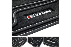 ‎TUNING-ART tuning-art A36 Fußmatten Exclusive-Line für Audi A4 B8 8K Avant 2008-2015, Naht:Silber