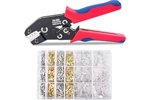 JST SM Connector Kit with Crimping Tool and 720PCS Crimp Sleeves, Flytuo Crimp Tool Set for AWG 24-16/0.25-2.5mm² Wires