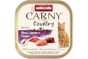 animonda Carny Adult Country, cibo umido per gatti, Manzo, Agnello + Fagiano 32 x 100 g