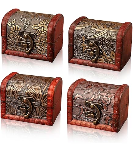 Petit Coffret Cadeau En Bois Carbonisé 10x7,3x4 Cm – Boîte à Bijoux Ou à Souvenirs Avec Gravure Vikings, Idéal Pour Offrir