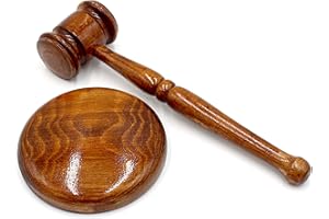 KÜCHENGERÄTE Kuchengerate 26cm Wooden Justice Gavel & Sound Block - Wood Mallet for Lawyers & Judges Auction Knocker Mallets - Excellent Handmade Polished Gloss Finish - Best Gift Idea (Rustic)