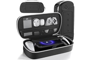Tokluck Étui de Transport Rigide Compatible avec Play Portal Remote Player, Housse PS Portal avec Poche Zippée pour Contenir Les Accessoires PS Portal, Pochette PS Portal avec Rainure Personnalisée