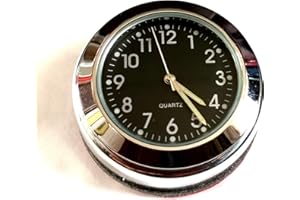 Time 4 Bikes British Made Moto Guzzi V85TT, V9 and V7 Stem Nut Cover with Black Clock