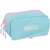 Safta Munich Sky &ndash; Triple Big Pencil Case, Children's Pencil Case, Ideal for School Age Children, Comfortable and Versatile,