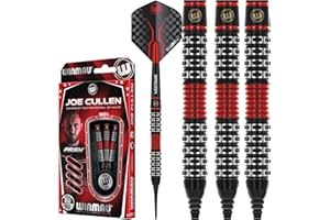 WINMAU Joe Cullen Special Edition 18 Gram Softip Tungsten Darts Set with Flights And Stems (Shafts)