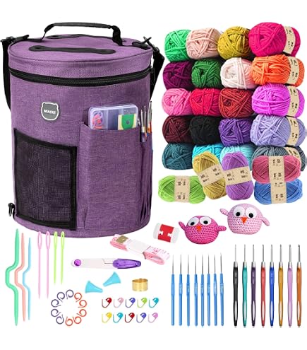 Kit Tricot Débutant Pour Dessous De Verre - 4 Pelotes Coton, Aiguilles, Accessoires, Pour Réaliser Un Snood/écharpe - 4