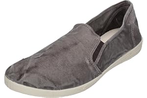Natural World 315E623 Gris Scarpa Uomo Mocassino Slip-on Old Crabe Vegan Approved Grigio