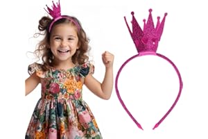 Couronne Princesse Fille, FUKPO Couronne Princesse Enfant Bebe Anniversaire, Bandeau Cheveux Diademe Princesse Accessoire Anniversaire Mariage