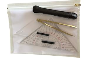 MOTIVEX DES-Boots-Service Ausbildungsset Marinezirkel, Kurs- und Anlegedreieck Navigation