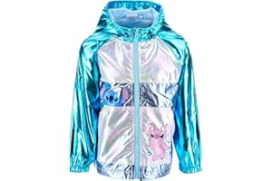 DISNEY LION GUARD Disney Lilo und Stitch Jacke für Mädchen, Schillernder Winterjacke mit Engel und Stitch Kapuzenjacke, Wintermäntel für Kinder, Größen 3 bis 8 Jahre