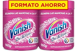Vanish Oxi Action - Quitamanchas para Ropa Blanca y de Color, en Polvo, Sin Lejía - Pack de 2 x 960 g