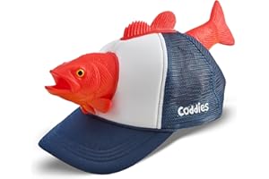 Coddies Bass Fish Hat - Hilarious Novelty Fishing Hat, Perfect Christmas Gag Fishing Gift for Anglers, Dads & Fish Enthusiasts