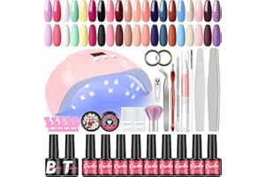 COSCELIA Kit 20 Colori Smalti Semipermanenti 36W Lampada LED con Strumenti Necessari Unghie,Kit Semipermanente Unghie Gel Completo