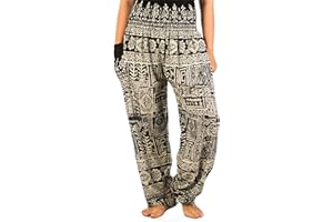 Lofbaz Harem Pants for Women Yoga Boho Hippie Clothing Womens Palazzo Bohemian Pajama Trousers Beach Indian Gypsy Genie Clothes
