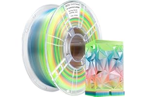 iBOSS przezroczysta filament PLA Plus, 1,75 +/- 0,02 mm, szpula 1 kg, przezroczysta, trójkolorowa filament PLA Pro, odpowiednia dla większości drukarek FDM (przezroczysta, pomarańczowa, niebieska)