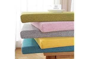 qing yun Cojín de banco de 2 y 3 plazas, grueso cojín de asiento de jardín de 100/120/150 cm, cojines de banco para interiores y exteriores, comedor, cocina, patio (80 x 30 x 3 cm, beige)