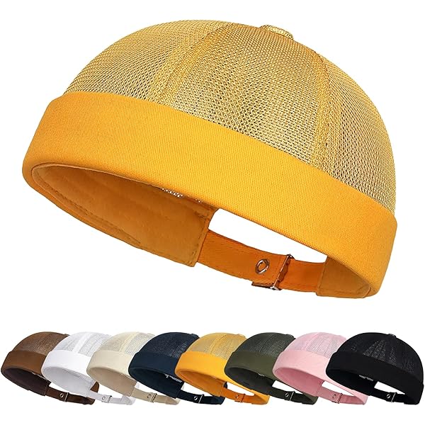 YAMEE Docker Cap heren mesh lichtgewicht ademende matrozenhoed unisex waterdichte dockerhoed heren zachte verstelbare beanie muts heren casual randloze hoeden stijlvolle havenhoed, Zwart, One Size YAMEE Docker Cap heren mesh lichtgewicht ademende matrozenhoed unisex waterdichte dockerhoed heren zachte verstelbare beanie muts heren casual randloze hoeden stijlvolle havenhoed, Zwart, One Size