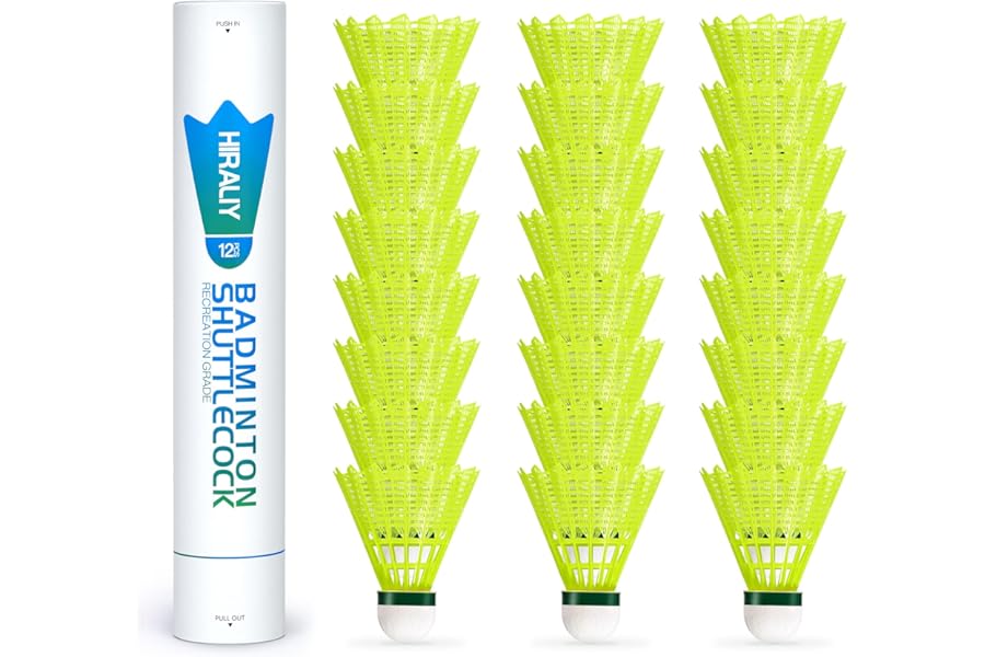 HIRALIY Badminton Birdies, Nylon Badminton Shuttlecocks with Stability Durability for Baseball Batting Practice Training, High Speed Birdie Balls for Backyards Indoor Outdoor Sports Activities