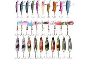 Ewolee 30 PCS Angelköder, Forellenköder Set zum Forellen Angeln, Fischköder Gemischte Tackle